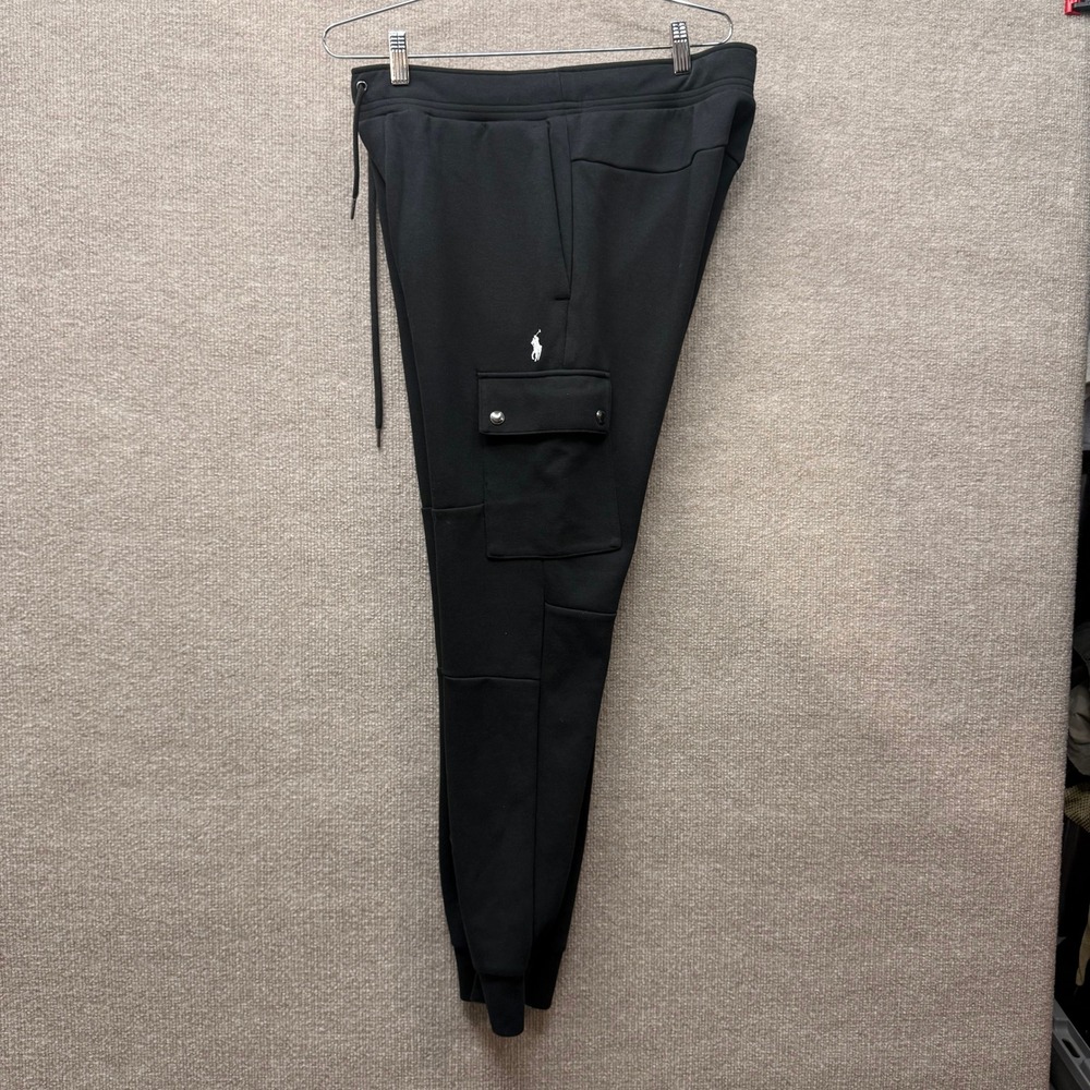 Polo Ralph Lauren Mens Black Double-Knit Cargo Jogger Pants Small 710730495002 - Picture 4 of 11